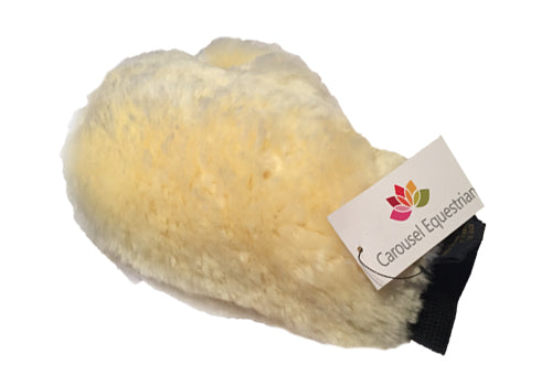 Lambskin grooming mitt