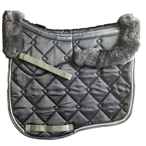 Full rolled edge lambskin dressage square
