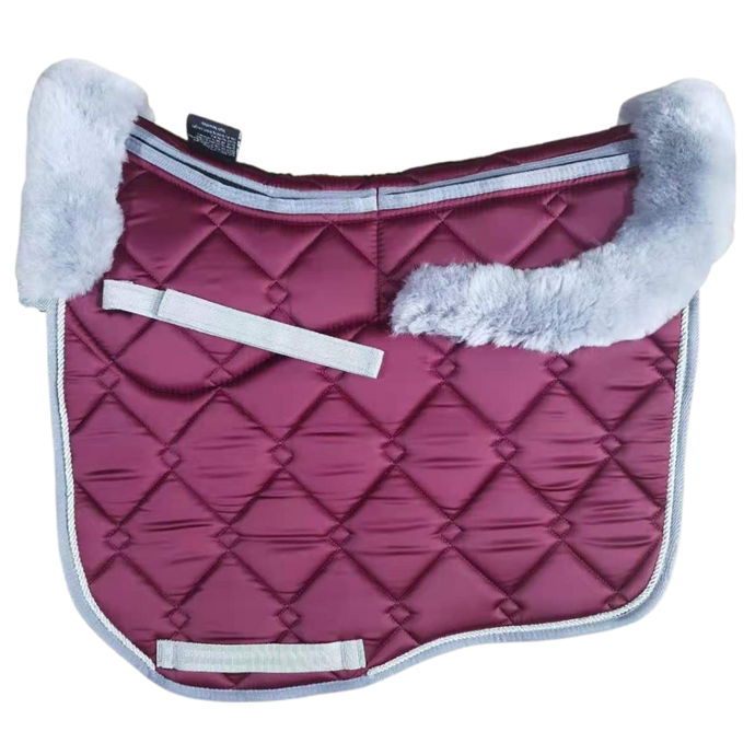 Full rolled edge lambskin dressage square