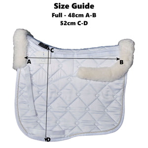 New style rolled edge lambskin dressage square