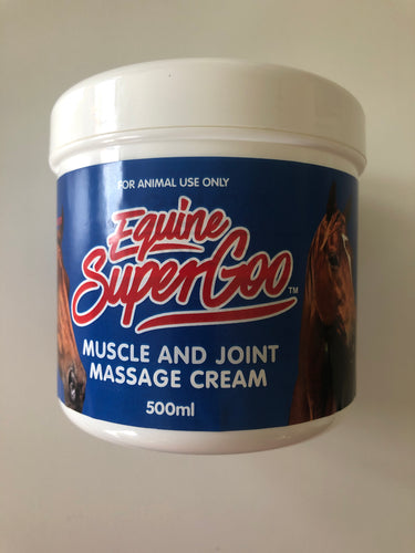 Equine Super Goo muscle and joint massage cream